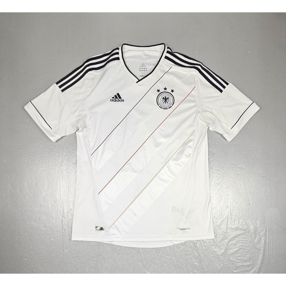 Adidas Germany Soccer Jersey Mens Large 2012-2014 White National Team Kit